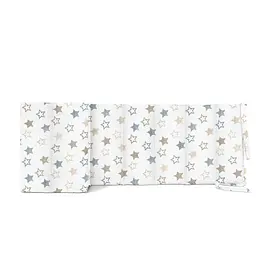 Бортики в дитяче ліжечко 30x120 BEIGE STARS, бежевий (WeltBed_StarsGreyBeige_30x120)