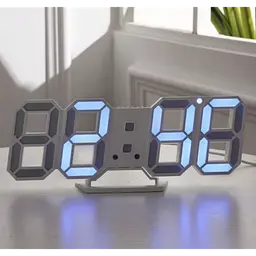 Настільний LED годинник електронний з будильником термометром від USB Caixing CX-2218 синє підсвічування - мініатюра 3