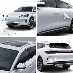Антигравійна захисна бронеплівка за лекалами для BYD Song Plus I facelift 2023- повний кузов - мініатюра 3