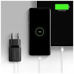 Зарядний пристрій AXAGON 1xUSB QC4.0 + 1xUSB-C PD30W PPS black (ACU-PQ30) - мініатюра 8