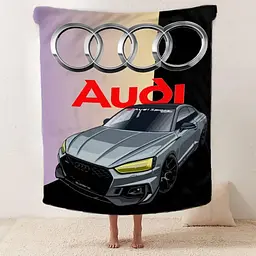 Плед плюшевий двоспальний 3D Audi 160х200 см - мініатюра 2
