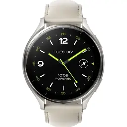 Смарт-годинник Xiaomi Watch 2 Titan BHR9306GL Gray Case White Leather Strap (1093970) - мініатюра 2