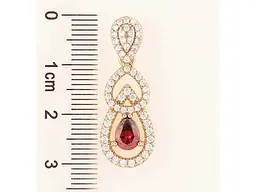 Кулон XUPING Позолота 18K «Витончена підвіска з цирконієм і червоним фіанітом» для ланцюжка до 4мм (262282) - мініатюра 2