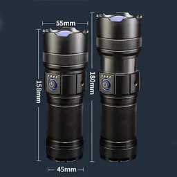Ліхтар AK180 WHITE LASER LED PM30-TG Power Bank, ЗУ Type-C, zoom, 5 фільтрів (47476-AK180_494) - мініатюра 4