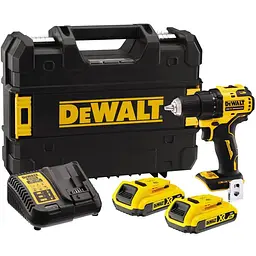 Дриль-шурупокрут безщітковий DeWalt XR Li-Ion 18В акб 2х2 А/год 65 Нм 450-1650 об/хв