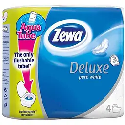 Туалетний папір ZEWA Deluxe білий, 3 шари, 4 рулони