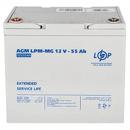 Акумулятор LogicPower LPM-MG 12V - 55 Ah AGM мультигелевий - мініатюра 3