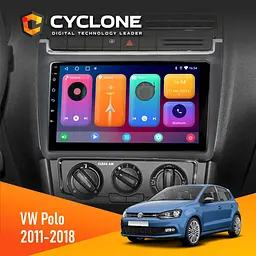 Штатна магнітола Volkswagen Polo 2011-2018 Cyclone C9-001 2x32 CPL Cyclone (НФ-00003033)