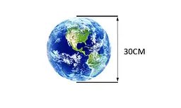 Люмінесцентна наклейка Планета діаметр 30 см блакитний - мініатюра 3