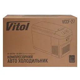 Холодильник автомобільний Однокамерний Компресорний на 27 Літрів 12/24V 220V DC/AC (VCCF-27) - мініатюра 4
