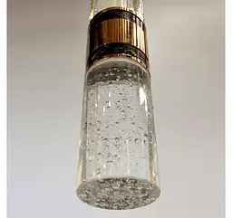Чорно-золотий LED підвіс з пухирцевим склом Artlight 2338/1GD+BK для кухні та барної зони - мініатюра 4