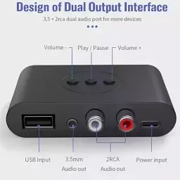 Bluetooth-адаптер 5.0 BLS-B21 NFC, аудіоприймач стереоресивер - мініатюра 4