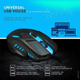 Миша Aikun Apparition Optical Gaming Mouse Backlight GX51 1000-3200DPI - мініатюра 4