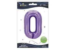 Кулька фольгована цифра PELICAN 40 (100 см) 1 0 лавандова
