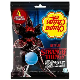 Леденцы на палочке Chupa Chups Stranger Things 4 Flavours 120 г (8410031979428)