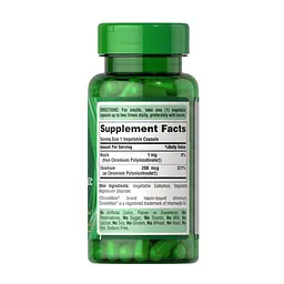 Хром полінікотинат Chromium Polynicotinate 200 mcg Yeast Free 100 вегетаріанських капсул - мініатюра 2
