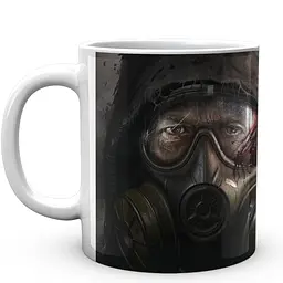 Кухоль GeekLand Сталкер S.t.a.l.k.e.r. face сталкер 2 ST.02.22 330 мл білий - мініатюра 3