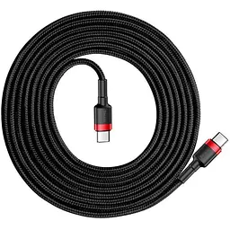 Кабель Baseus Cafule Cable Type-C to Type-C PD2.0 60W 20V 3A 2m CATKLF-H91 Black-Red - мініатюра 3