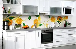Вініловий кухонний фартух Апельсиновий сік наклейка для кухні цитруси Фрукти Помаранчевий Happy Pocket Z181544 - мініатюра 6