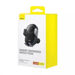 Автотримач Baseus LightChaser Series Wireless Charging Electric Car Mount 15W Cosmic Black - мініатюра 6