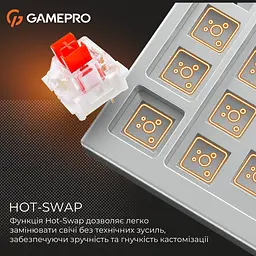 Клавіатура GamePro Genesis Metallic Outemu Red Swithes USB Gray (MK144G) [152671] - мініатюра 13