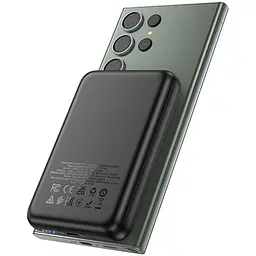 Портативний ЗП Power Bank Hoco J141 Grace PD20W з БЗП 10000 mAh Black - мініатюра 2