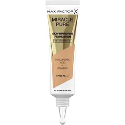 Тональна основа Max Factor Miracle Pure Skin-Improving Foundation SPF30 відтінок 045 (Warm Almond) 30 мл - мініатюра 2