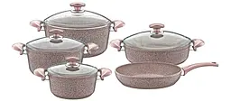 Набір посуду O.M.S. Collection 3002 Brown 9 предметів - мініатюра 4