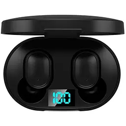 Навушники бездротові TWS E6S з LED дисплеєм Black (17632)