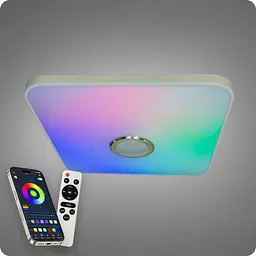 Люстра світлодіодна 517 Dlight RGB з пультом і колонкою 80Вт Білий (02164)