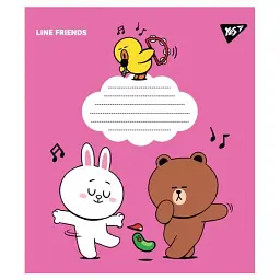 Нотний зошит A5 12арк. Line friends 766255/Yes/(25)(500) - мініатюра 3