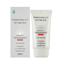 Сонцезахисний відбілюючий крем WHITENING UV SUN BLOCK CREAM SPF50 PA+++ Jigott 70 мл - мініатюра 2