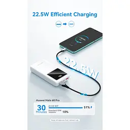 Повербанк Vention 20000 mAh 22.5W Black (FHLB0) - мініатюра 8