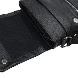 Чоловіча сумка Borsa Leather k10013-black 28х26х5 см Чорний - мініатюра 6