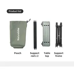 Складаний стіл Naturehike Yamami Y01 CNK2450JJ027, М, алюміній - мініатюра 2