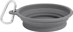 Силіконова складна дорожня миска Derby Collapsible silicone pet bowl, 400 мл сірий - мініатюра 2
