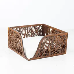 Дерев'яна серветниця VANZA LEAF walnut - S (14 см) - мініатюра 9