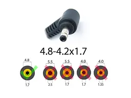 Зарядний пристрій для Dell 19.5V 3.34A 65W (4.8-4.2x1.7) Bullet - мініатюра 2