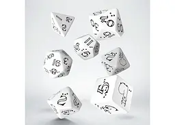 Набір кубиків Bright Llama Dice Set (White & Вlack) , 7 шт. (SLLA02) - мініатюра 2