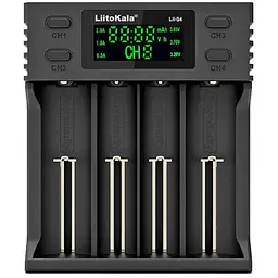 Зарядний пристрій LiitoKala Lii-S4, 4x(Lion/LiFePO4/NiMH/NiCd), Auto Polarity, Display