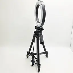 Кільцева LED лампа 16см 10W та штатив 102см кільцеве світло підсвічування фотографа візажиста Ring Light - мініатюра 5