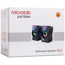 Акустична система MICROLAB 2.0 B-22,USB Black - мініатюра 3