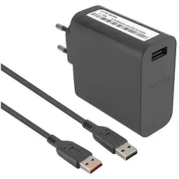 Блок живлення для ноутбука Lenovo 20 V 3.25 A 65 W для Yoga 3 PRO series з кабелем Чорний