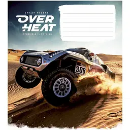 Зошит учнівський Школярик Over heat, у клітинку, 18 аркушів, ВД-лак, 25 шт. (018-3218K) - мініатюра 4