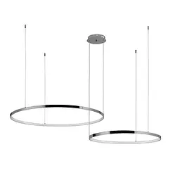 Люстра стельова LED Levistella 7529832-2B CHROME LED (800+1000), 130W, діаметр 800/1000 мм, хром, сучасний стиль з пультом, три