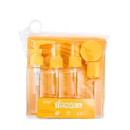 Дорожній набір із 5 флаконів для косметики WH Travel Bottles Set, Помаранчевий