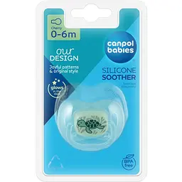 Пустушка силіконова кругла Canpol babies Love&Sea 0-6 місяців блакитна (34/900_blu) - мініатюра 3