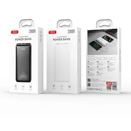 Універсальна мобільна батарея XO PB313 Light display mobile power 20000mAh Білий - мініатюра 2