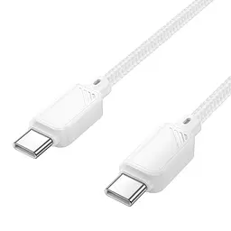 Дата кабель Hoco X113 Beneficio Type-C to Type-C 60W (1m) White - мініатюра 2