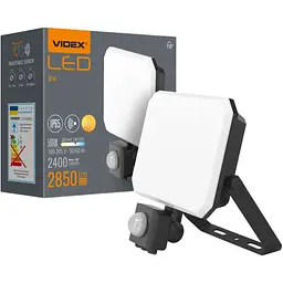 Світлодіодний прожектор Videx F3 з датчиком руху і освітленості 30W 5000K Black (VLE-F3-0305B-S) [144844] - мініатюра 4
